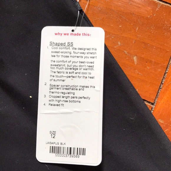 Lululemon SHAPED SHORT SLEEVE - Picture 2 of 2